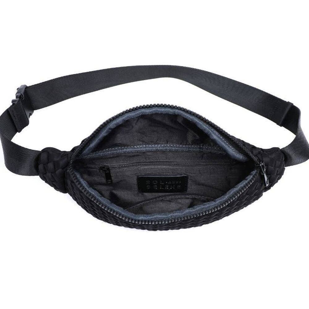 Aim High Woven Neoprene Belt Bag Fanny Pack Sling Bag Black - Picture 4 of 7
